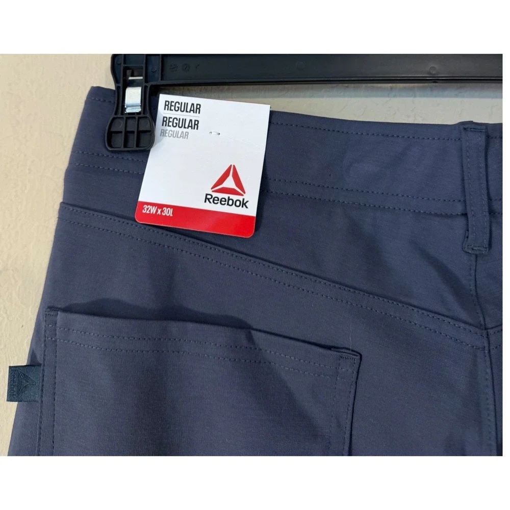 Reebok Pants Men 32x30 Gray‎ Performance Commuter 6-pocket Activewear NEW